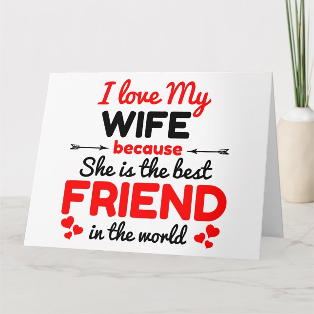 Cartão De Agradecimento Eu amo minha esposa (Frente)