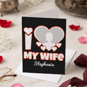 Cartão De Agradecimento Eu Amo Minha Esposa Personalizado – Adicionar Nome