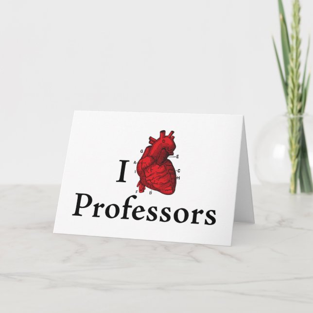 Cartão De Agradecimento Eu amo professores (Frente)