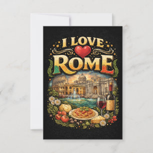 Cartão De Agradecimento Eu Amo Roma