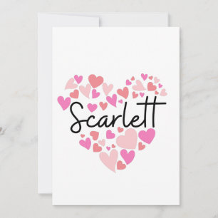Cartão De Agradecimento Eu amo Scarlett