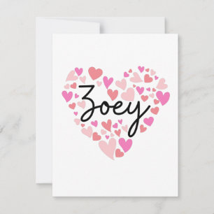 Cartão De Agradecimento Eu amo Zoey