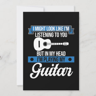Cartão De Agradecimento Eu estou tocando músico músico-músico guitarris