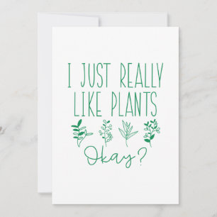 Cartão De Agradecimento Eu Gosto Muito De Plantas.