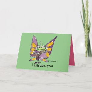 Cartão De Agradecimento Eu Larvas Você Tanto MUSH Carta de Amor de Borbole