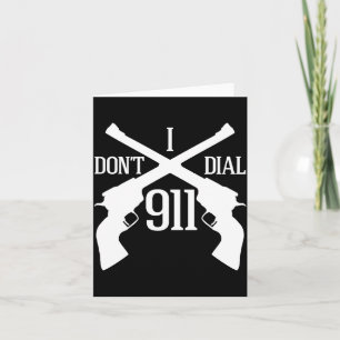 Cartão De Agradecimento Eu Não Disco 911 Escuro