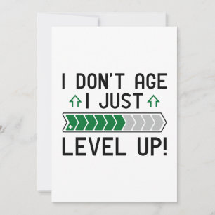 Cartão De Agradecimento Eu não envelheci Eu apenas me nivelo
