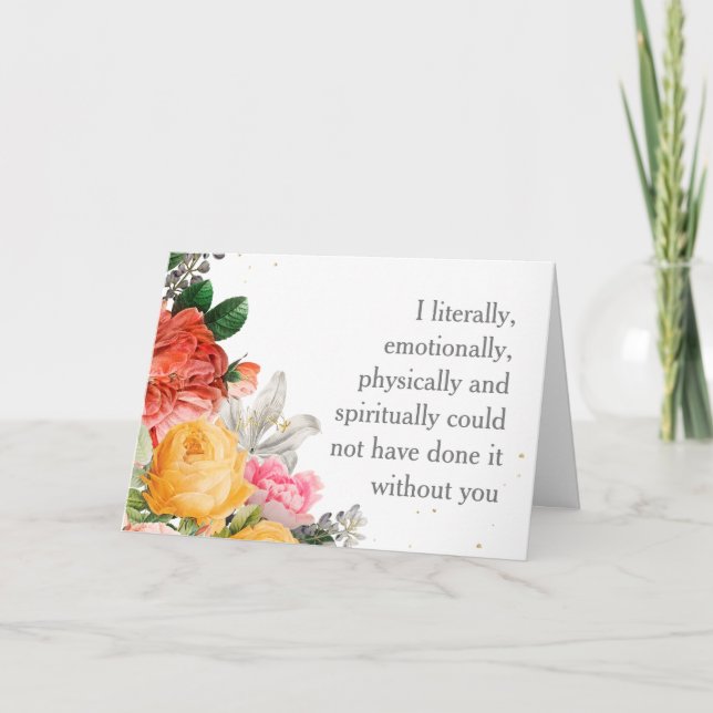 Cartão De Agradecimento Eu Não Poderia Ter Feito Isso Sem Você (Frente)