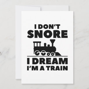 Cartão De Agradecimento Eu Não Ronco Eu Sonho Que Sou Um Trem