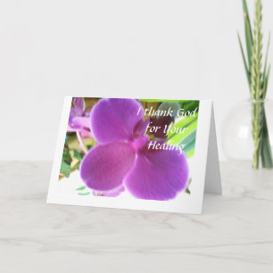 Cartão De Agradecimento Eu Obrigado Deus pela sua cura.
