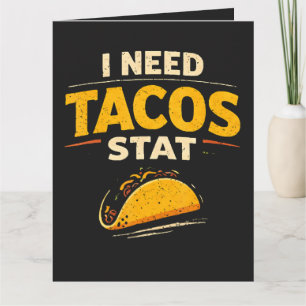 Cartão De Agradecimento Eu Preciso de Tacos Já