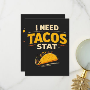 Cartão De Agradecimento Eu Preciso de Tacos Já