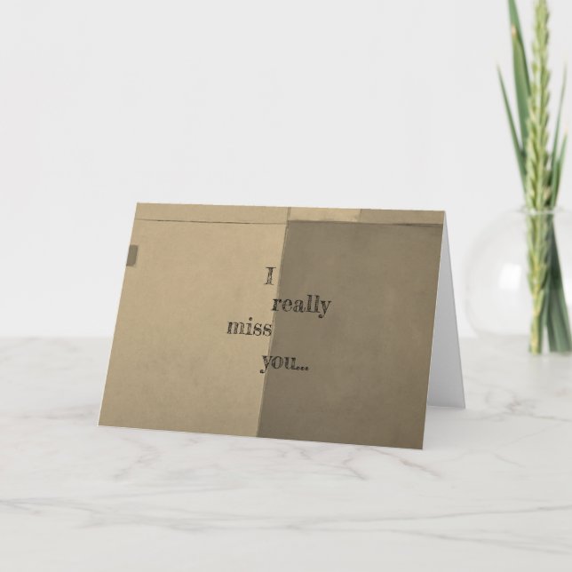 Cartão De Agradecimento Eu realmente sinto sua falta (Frente)