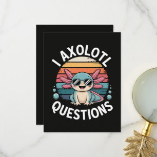 Cartão De Agradecimento Eu sacola de perguntas Axolotl