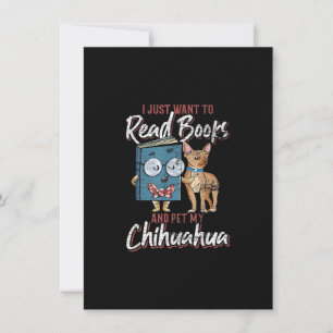 Cartão De Agradecimento Eu Só Quero Ler Livros E Pet Meu Chihuahua