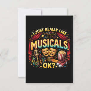 Cartão De Agradecimento Eu Só Realmente Gosto de Musicais, OK?