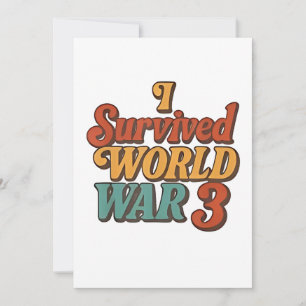 Cartão De Agradecimento Eu Sobrevivi à 3ª Guerra Mundial Funny Retro Vinta