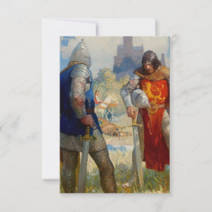 Cartão De Agradecimento “Eu sou Sir Lancelot du Lake” por NC Wyeth