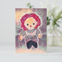 Cartão De Agradecimento Eu Te Amo Rag Doll