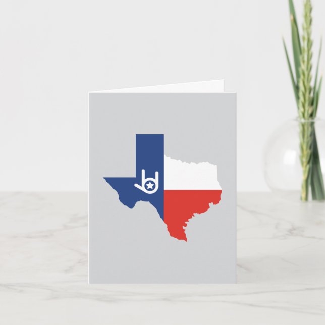 Cartão De Agradecimento Eu Te Amo, Texas Card (Frente)