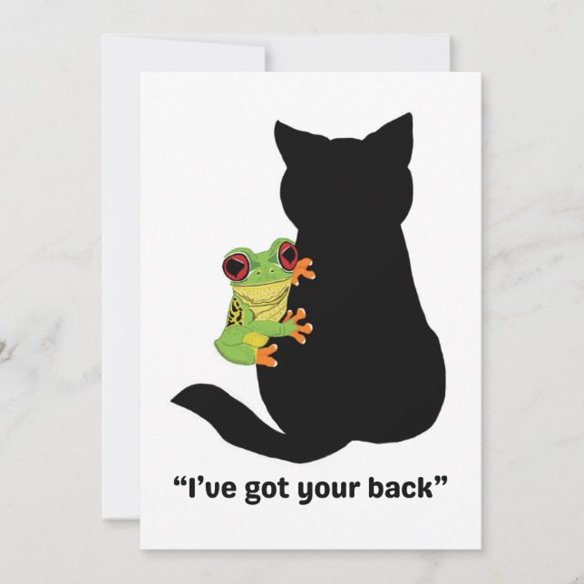 Cartão De Agradecimento Eu tenho as suas costas (Frente)