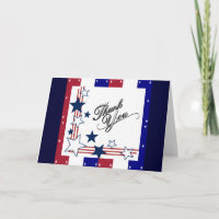 EUA Patriotic AmericaObrigado Card