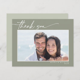 Cartão De Agradecimento Eucalyptus Color Tones com Green ID901