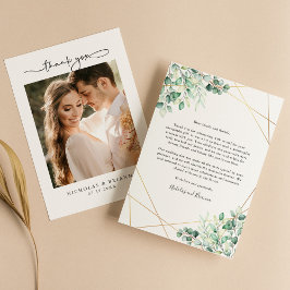 Cartão De Agradecimento Eucalyptus deixa casamento russo