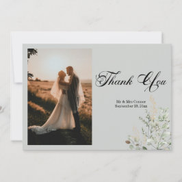 Cartão De Agradecimento Eucalyptus Elegant Photo Thank You Card