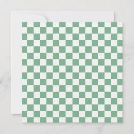 Cartão De Agradecimento Eucalyptus mist checkerboard pattern