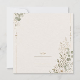 Cartão De Agradecimento European Wedding Invitation in Olive Green