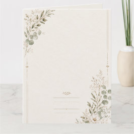 Cartão De Agradecimento European Wedding Invitation in Olive Green