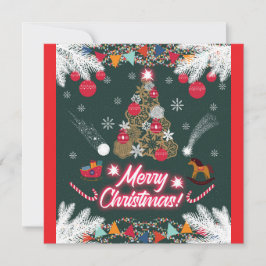 Cartão De Agradecimento Evergreen Joy do Natal