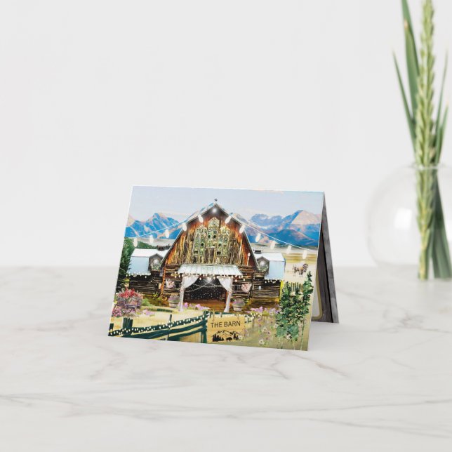 Cartão de Agradecimento Evergreen Summer Barn 10x1 (Frente)