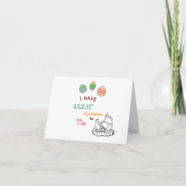 Cartão De Agradecimento Expectativas Divertidas de Ovos de Páscoa Cute Pás