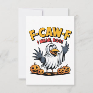 Cartão De Agradecimento F-Caw-F Quero Dizer Boo Engraçada Maldita Caveira