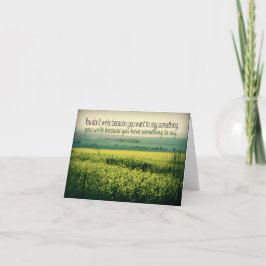 Cartão De Agradecimento F. Scott Fitzgerald Inspirational Cote "Escrever"