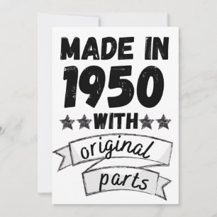 Cartão De Agradecimento fabricado em 1950 com peças originais,