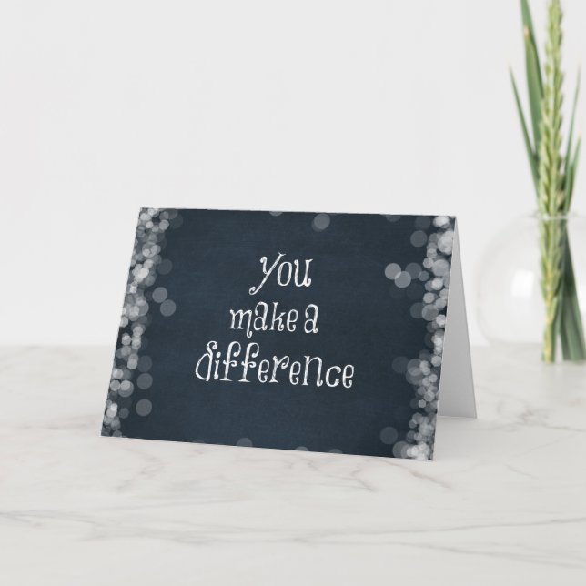 Cartão De Agradecimento Faça uma citação diferente (Frente)