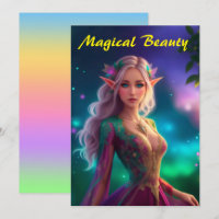 Fada princesa pixie colorida magenta brilho bonita