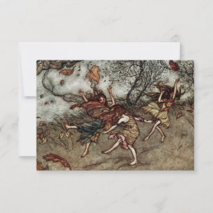 Cartão De Agradecimento “Fadas de Outono” por Arthur Rackham