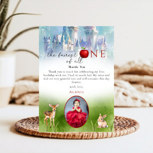 Cartão De Agradecimento Fairytale Princesa Fairest Foto de Um primeiro ani