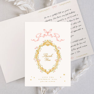 Cartão De Agradecimento Fairytale Princesa Festa de aniversário Espelho