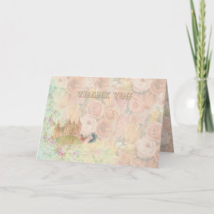Cartão De Agradecimento Fairytale Wedding Custom Thank You