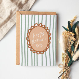 Cartão De Agradecimento Faixa Desenhada à Mão Quadro Feliz Dia das Mães