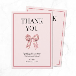 Cartão De Agradecimento Fale 30 para mim, Arco rosa, 30 de aniversário