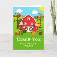 Fall Autumn Barnyard Birthday Brown Hair Girl
