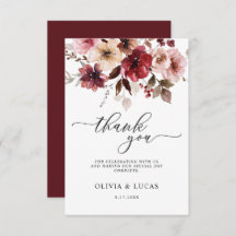 Fall Floral Maroon Rustic Fall Deixa Casamento