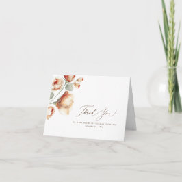Cartão De Agradecimento Fall Floral Weding Obrigado