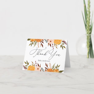 Cartão De Agradecimento Fall Florals Mãe Obrigado Nota
